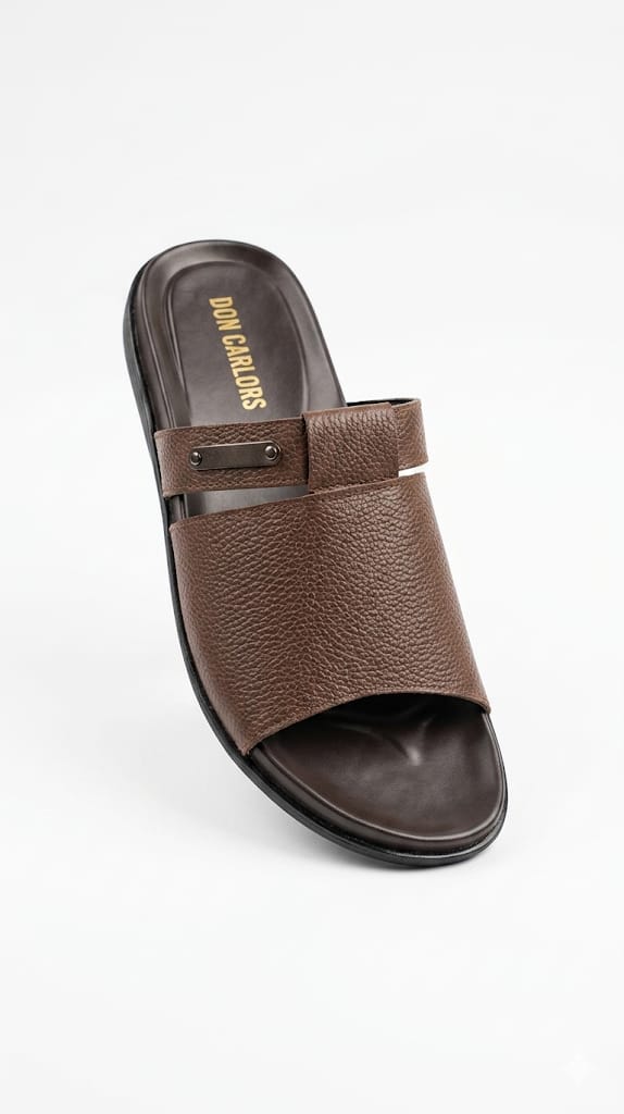 DC-2521 Men's Leather Medicated Classy Comfort Slippers