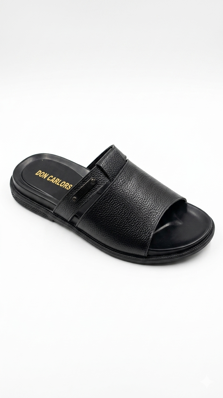 DC-2521 Men's Leather Medicated Classy Comfort Slippers
