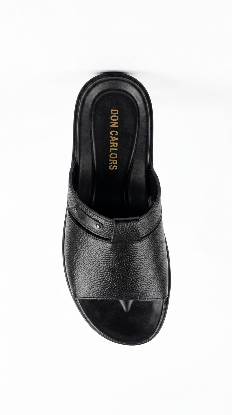 DC-2521 Men's Leather Medicated Classy Comfort Slippers