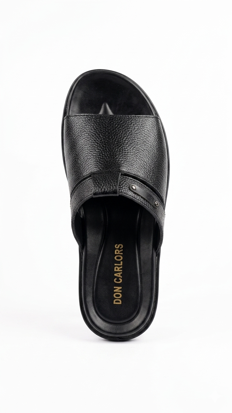 DC-2521 Men's Leather Medicated Classy Comfort Slippers