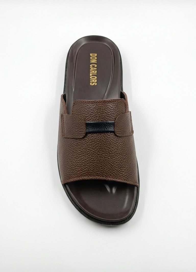 DC-2513 Men's Medicated Leather Slippers